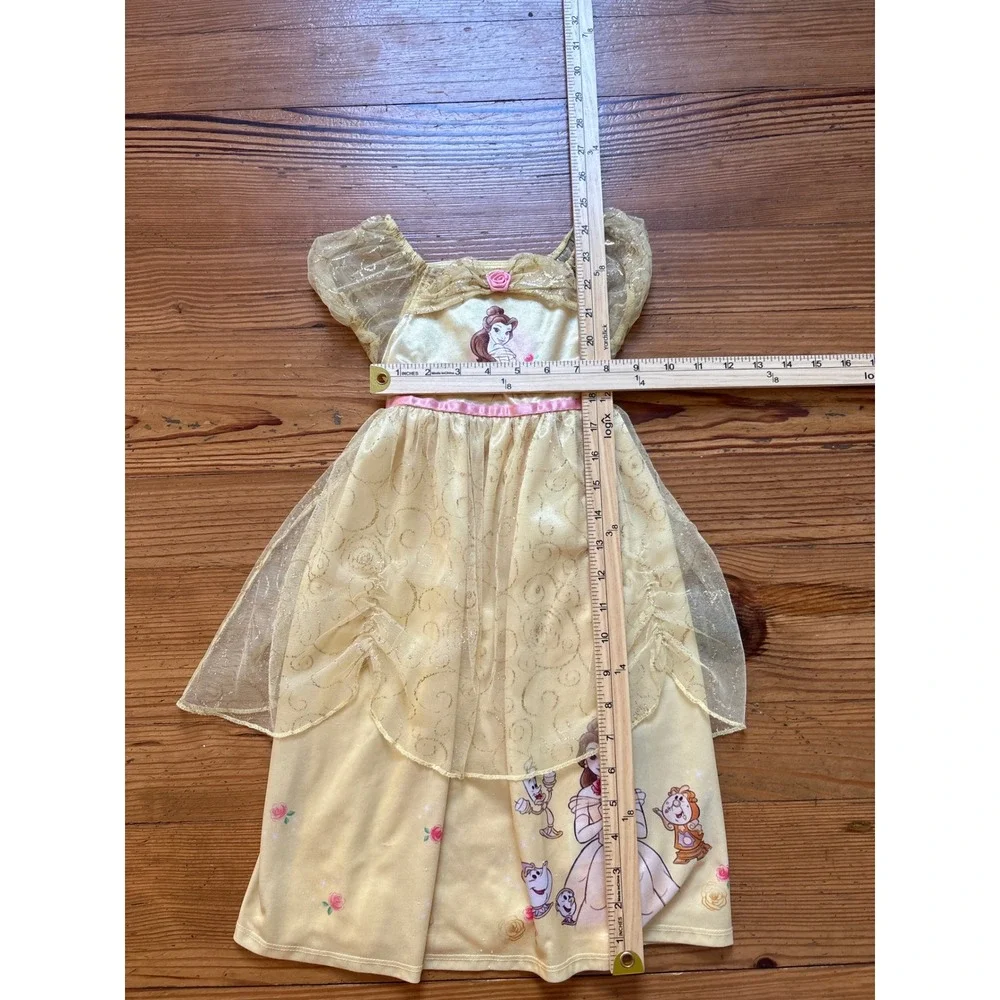 Disney Princess Belle Nightgown Kids Yellow Beauty and the Beast SIZE 3T - Picture 3 of 5